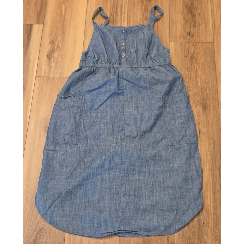 Old Navy Sleeveless Quarter Button Maternity Dress Women's Size Small Blue